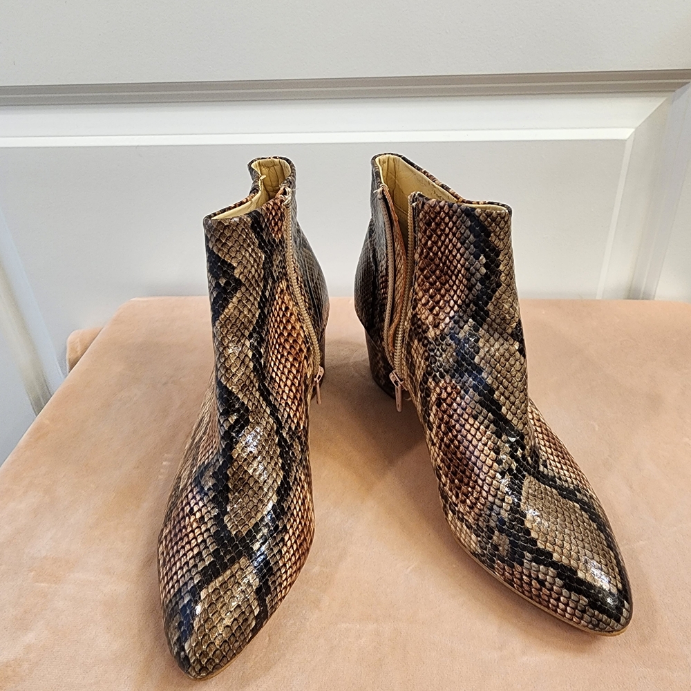 Snakeskin Ankle Boots